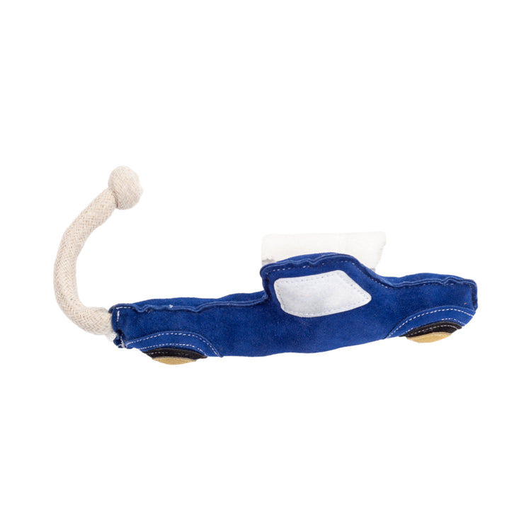 Country Living Faux Leather Blue Pickup Truck Dog Chew Toy, Durable, Safe and Non-Toxic