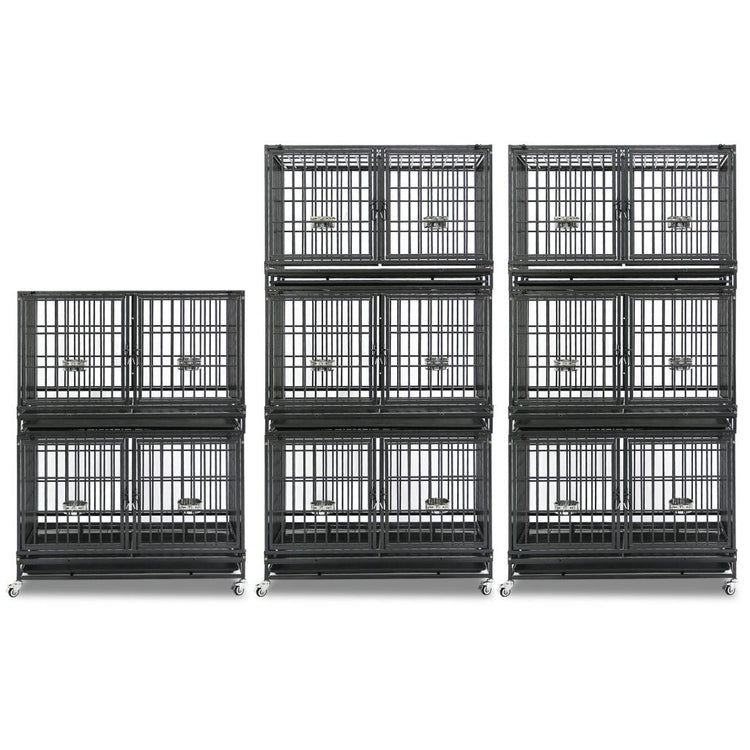 42" Stackable Dog Crate with Divider 43T (Standard Height)