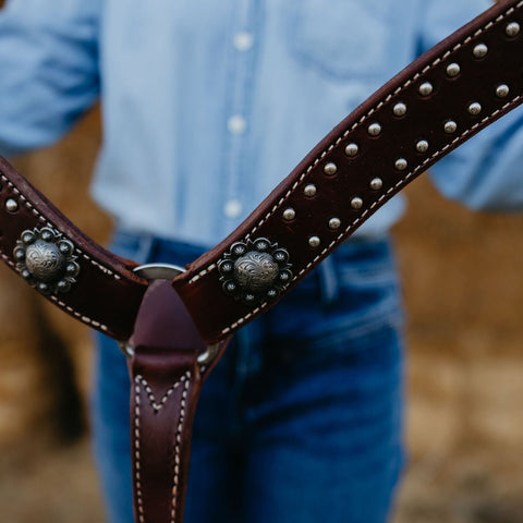 California Dotted Chocolate Harness Breast Collar