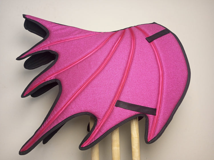Pink Horse Dragon Saddle Pad, Ear Bonnet & Horse Boot Set