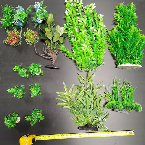 Premium Artificial Aquarium Plant Package for Fish Tank, REALISTIC