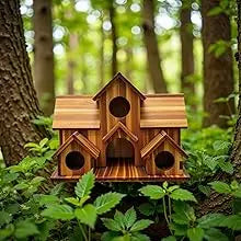 DecorBites™ Handmade 6-Hole Hanging Bird House
