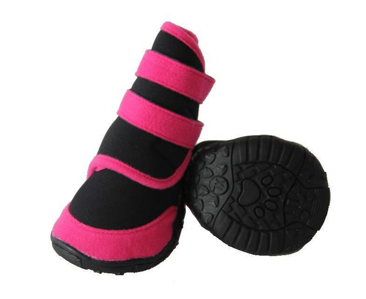 Pet Life ® 'Performance-Coned' Premium Stretch High Ankle Support Dog Shoes - Set Of 4