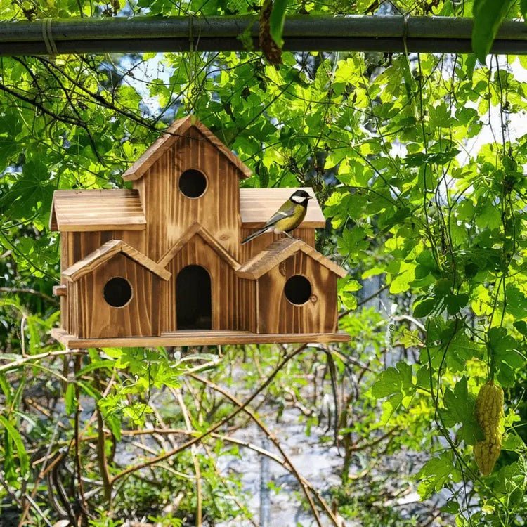 DecorBites™ Small Wooden Hanging Bird House