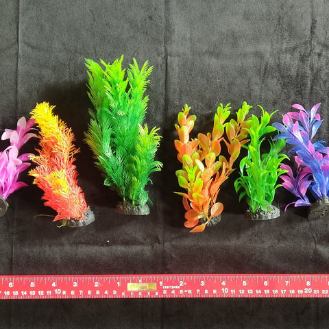 PremiumArtificial AquariumPlantPackage for Fish Tank, Small COLOR 6 pack