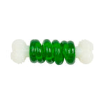 Country Living Bone-a-Treat Dog Chew Toy – Orange Bulged Balls & Green Spiral Ring