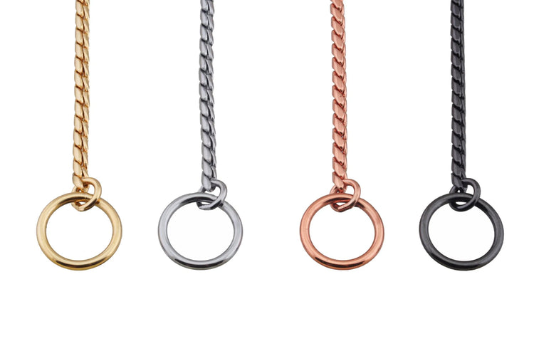 Slip Snake Show Chain Collar (20 in x 5.5mm)