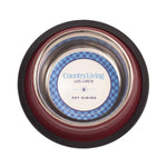 Country Living Set of 2 Ribbed Non-Slip Pet Bowls – Merlot Red