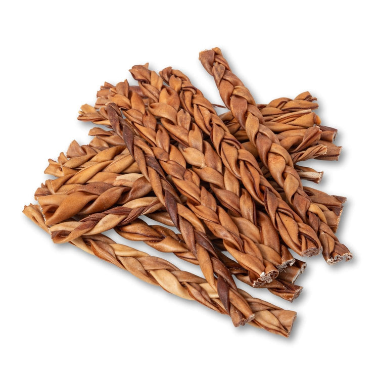 Braided Collagen Stick Dog Treats for Joint Health - 12-Inch Standard (4-Pack)