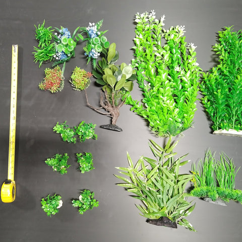 Premium Artificial Aquarium Plant Package for Fish Tank, REALISTIC