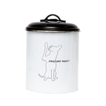 Country Living Set of 3 Pet Treat Storage Canisters – Black & White