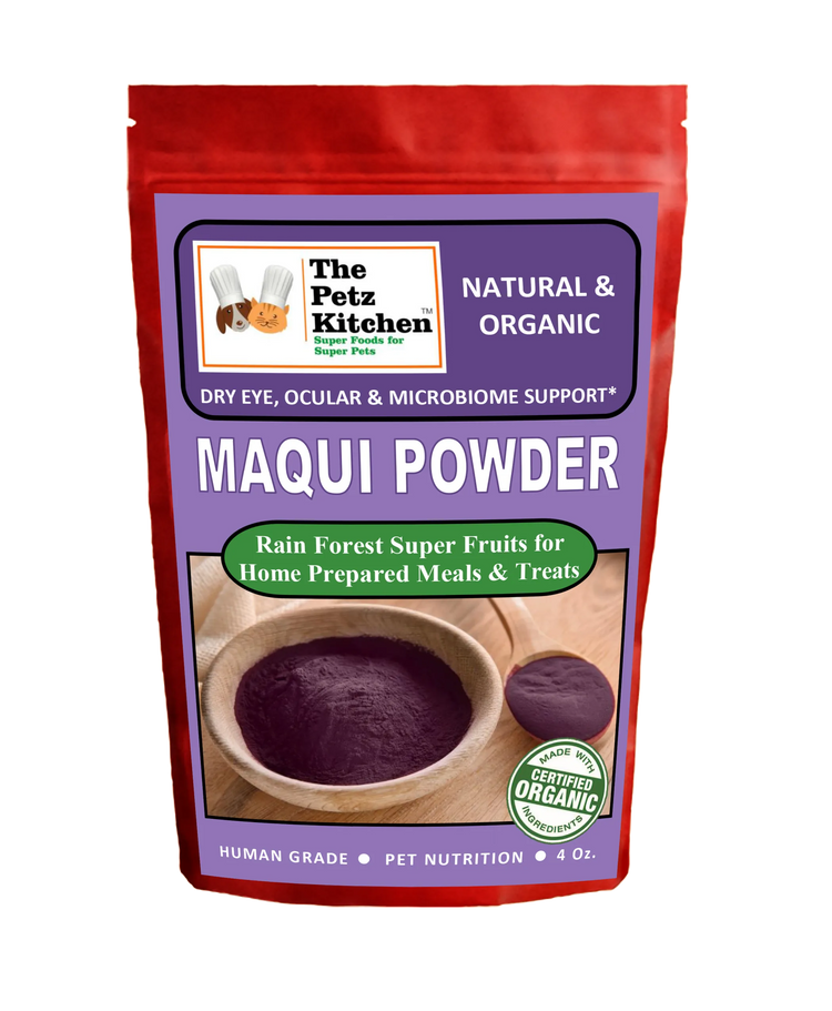 Maqui Berry Powder - Dry Eye Ocular & Microbiome Support* Organic The Petz Kitchen Dog & Cat Holistic Super Foods*