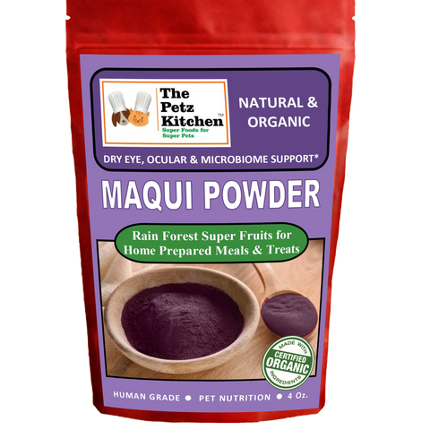 Maqui Berry Powder - Dry Eye Ocular & Microbiome Support* Organic The Petz Kitchen Dog & Cat Holistic Super Foods*