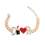 Dior-able Lipstick Gold Dog Necklace