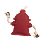 Country Living Canvas & Jute Fire Hydrant Dog Chew Toy – Durable, Safe and Non-Toxic