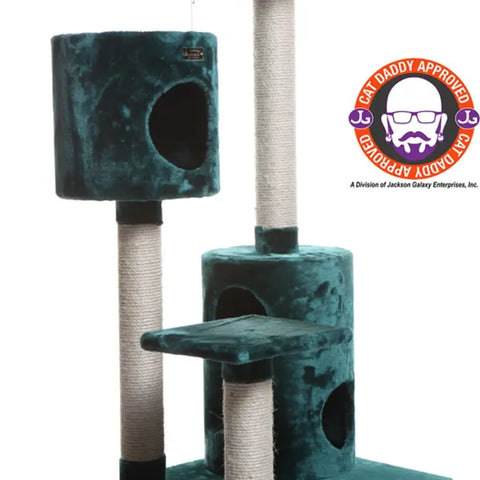 Real Woood Cat Tree House W 2 Private Condos 43
