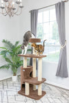 Real Wood 3-Level Carpeted Cat Tree Condo, Kitten Climber