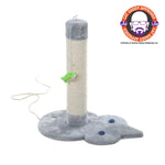 Real Wood Mouse Shape Cat Scratcher Toy, Kitty Sisal Post