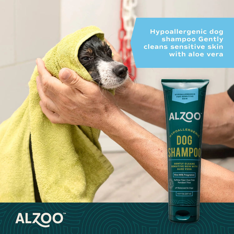 ALZOO Plant-Based Hypoallergenic Dog Shampoo, 8oz