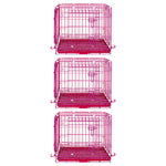 24-42" Collapsible Pink Dog Crate RED24-42