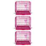 24-42" Collapsible Pink Dog Crate RED24-42