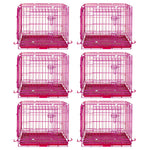 24-42" Collapsible Pink Dog Crate RED24-42