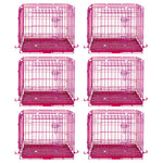 24-42" Collapsible Pink Dog Crate RED24-42