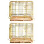 24-42" Collapsible Copper Gold Dog Crate GLD24/30/36/42