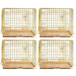 24-42" Collapsible Copper Gold Dog Crate GLD24/30/36/42