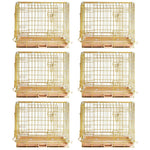 24-42" Collapsible Copper Gold Dog Crate GLD24/30/36/42
