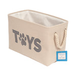 Country Living Foldable Fabric Dog Toy Storage Bin - Convenient Organizer for Pet Accessories