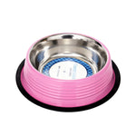 Country Living Set of 2 Ribbed Non-Slip Pet Bowls – Carnation Pink