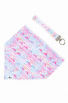 Pink and Blue Tribal Dog Bandana & Matching Keychain