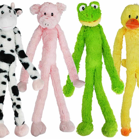 Multipet Minipet Swingin' Slevin Plush Dog Toy Assorted Animals 12