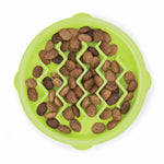 Catstages Kitty Slow Feeder Cat Bowl Green