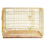 24-42" Collapsible Copper Gold Dog Crate GLD24/30/36/42