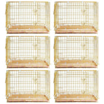 24-42" Collapsible Copper Gold Dog Crate GLD24/30/36/42