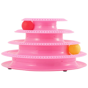 Cat Track Tower Toys 4-Layer Ball Track Interactive Cat Toys