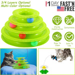 Cat Track Tower Toys 4-Layer Ball Track Interactive Cat Toys