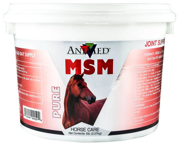 AniMed Pure MSM Horse Joint Supplement Horse Care Support USA Made 5lb.