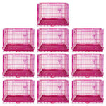 24-42" Collapsible Pink Dog Crate RED24-42