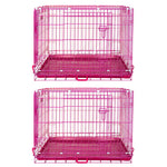 24-42" Collapsible Pink Dog Crate RED24-42