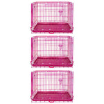 24-42" Collapsible Pink Dog Crate RED24-42