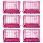 24-42" Collapsible Pink Dog Crate RED24-42