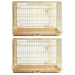 24-42" Collapsible Copper Gold Dog Crate GLD24/30/36/42