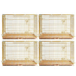 24-42" Collapsible Copper Gold Dog Crate GLD24/30/36/42