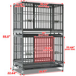 37" Stackable Heavy Duty Dog Crate 371D03