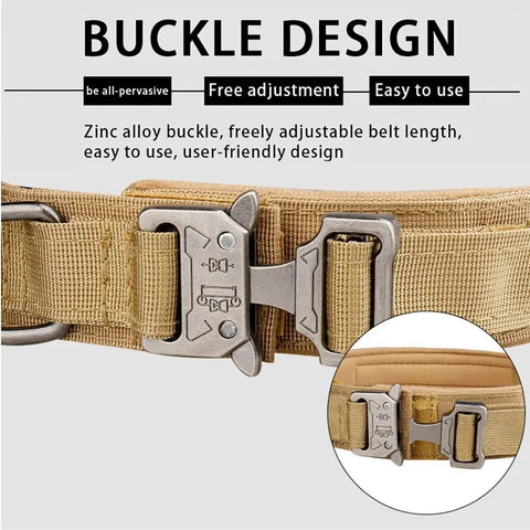 Peelaid™ Tactical Nylon Dog Collar with Metal Buckle