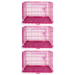 24-42" Collapsible Pink Dog Crate RED24-42