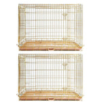 24-42" Collapsible Copper Gold Dog Crate GLD24/30/36/42